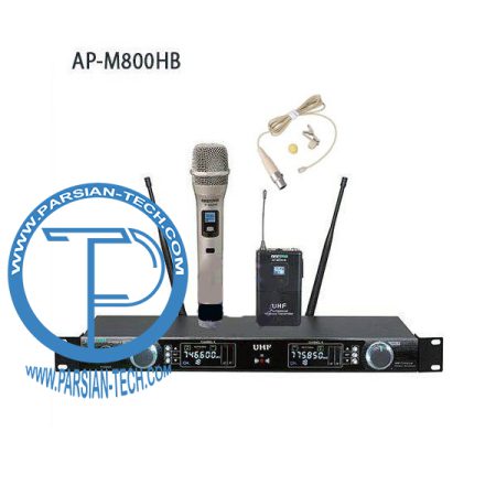 میکروفون-دوبل-وایرلس-میکروفون-بیسیم-دستی-یقه-ای-دو-کانال-800hb
